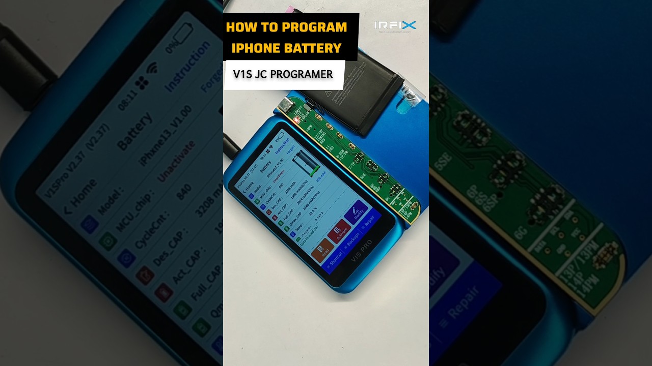 how to program iphone battery with jc tool.#shorts #v1spro #iphone13repair