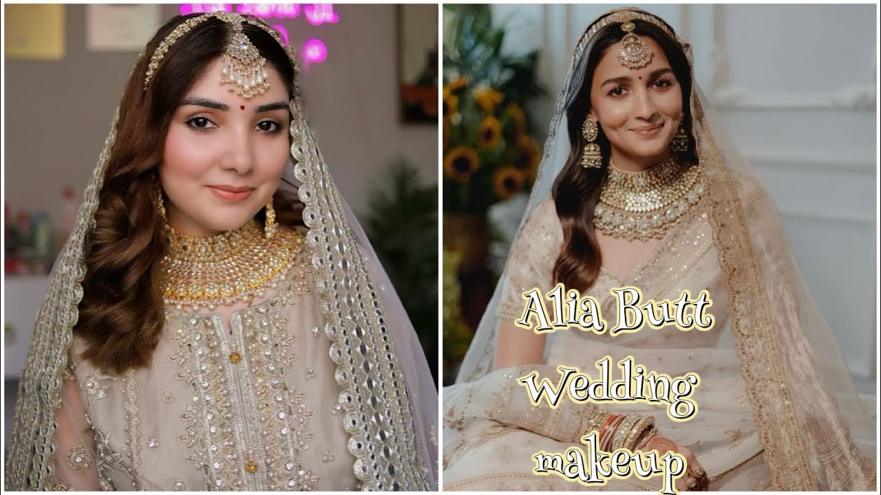 Alia Bhatt Wedding Inspired Makeup Tutorial || No Makeup Simple Easy Makeup by Nishoo Khan