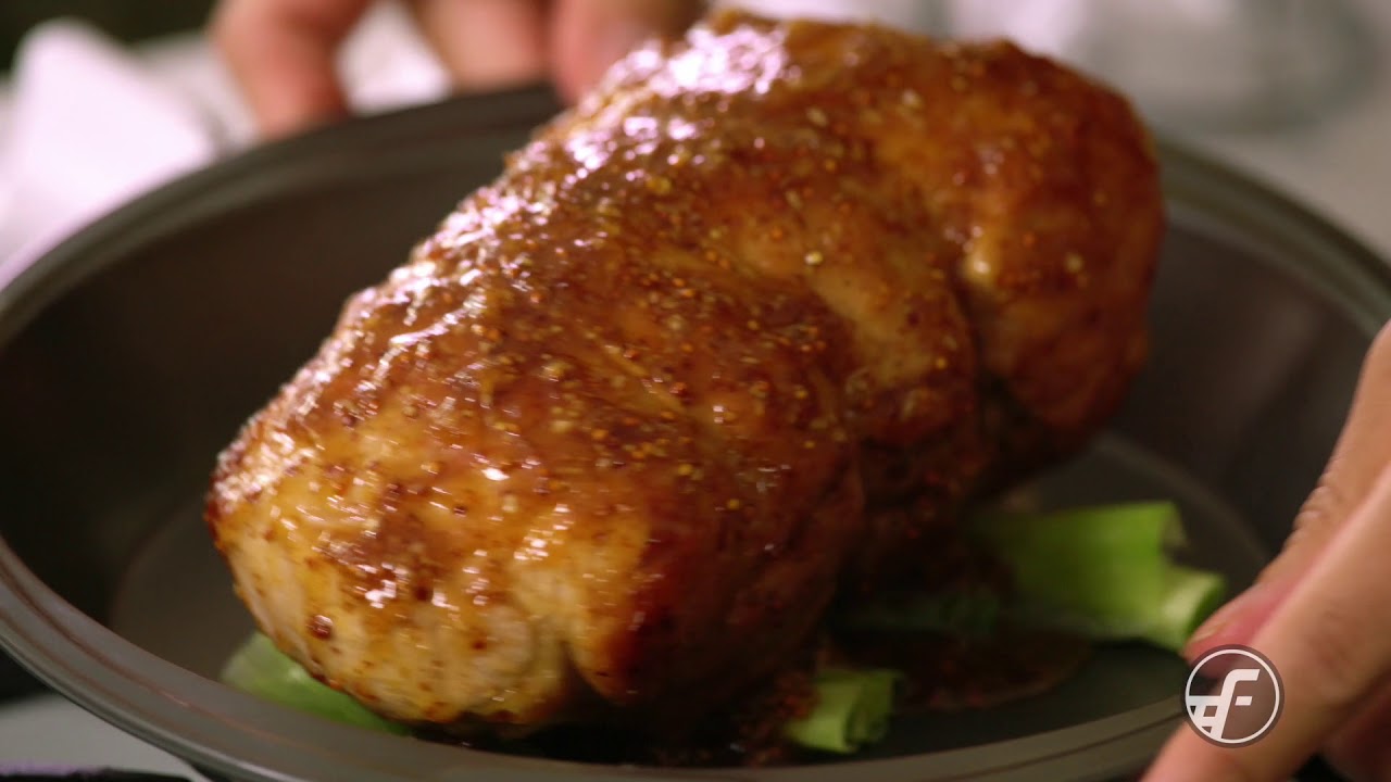 Glazed Pork Sirloin Roast with Pineapple Vinaigrette Recipe