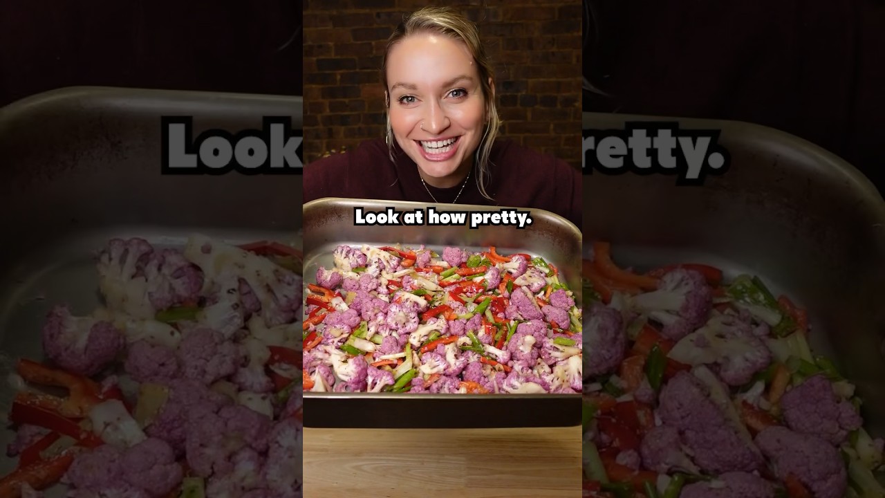 Лучшая жареная фиолетовая цветная капуста #foodshorts