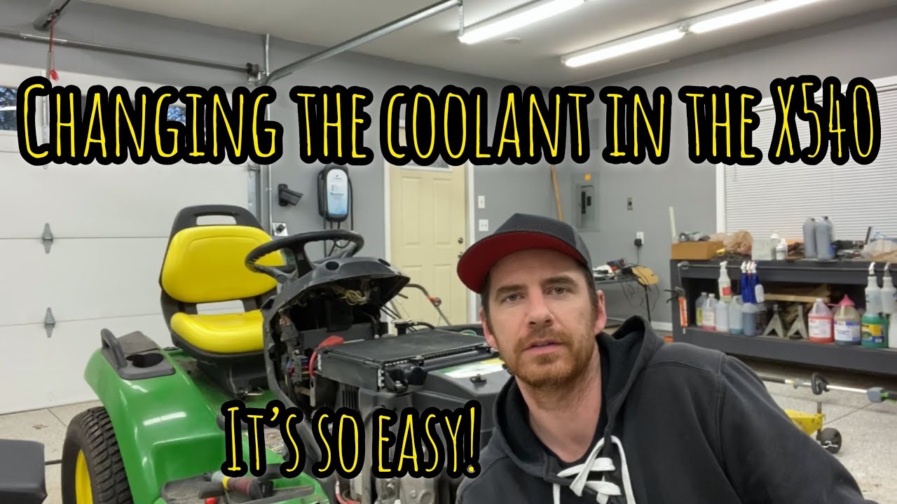 John Deere X540 coolant change DIY