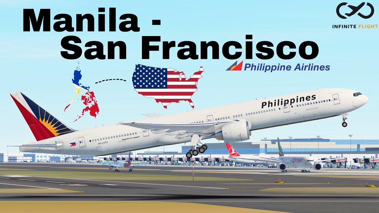 Infinite Flight Timelapse: Manila (MNL) to San Francisco (SFO) | Philippines Boeing 777-300ER