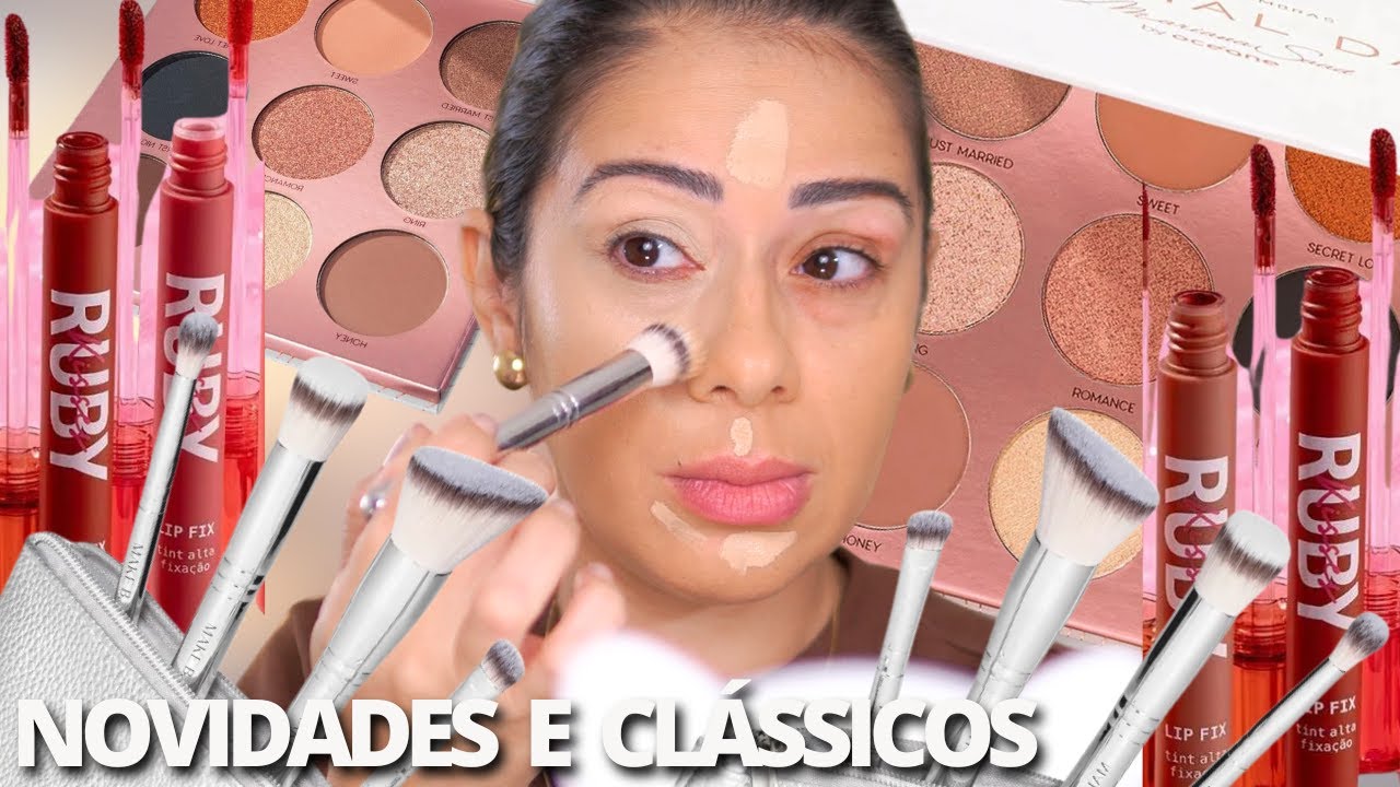 Testando Pinceis O Botic&aacute;rio, Lip Fix Ruby Kisses e Desengavetando Paleta Special Day Mariana Saad
