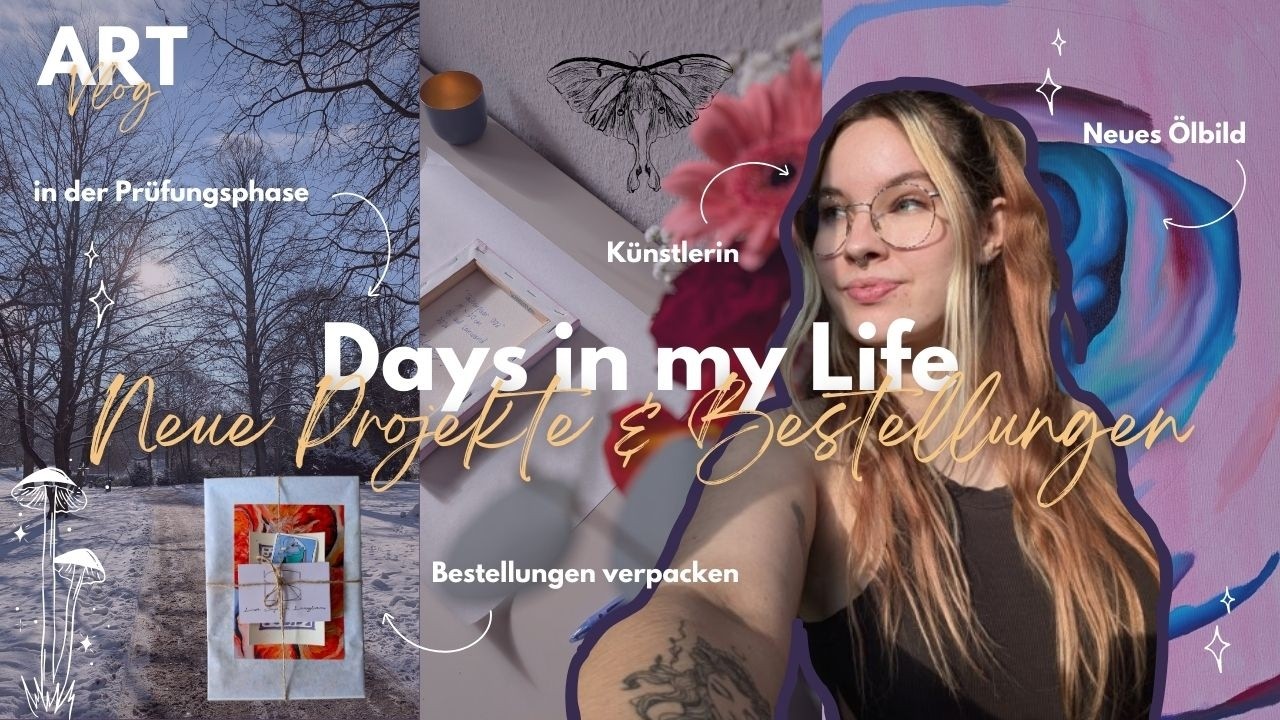 ART VLOG durch die Pr&uuml;fungsphase | Bestellungen verpacken & mein neues Gro&szlig;projekt anfangen