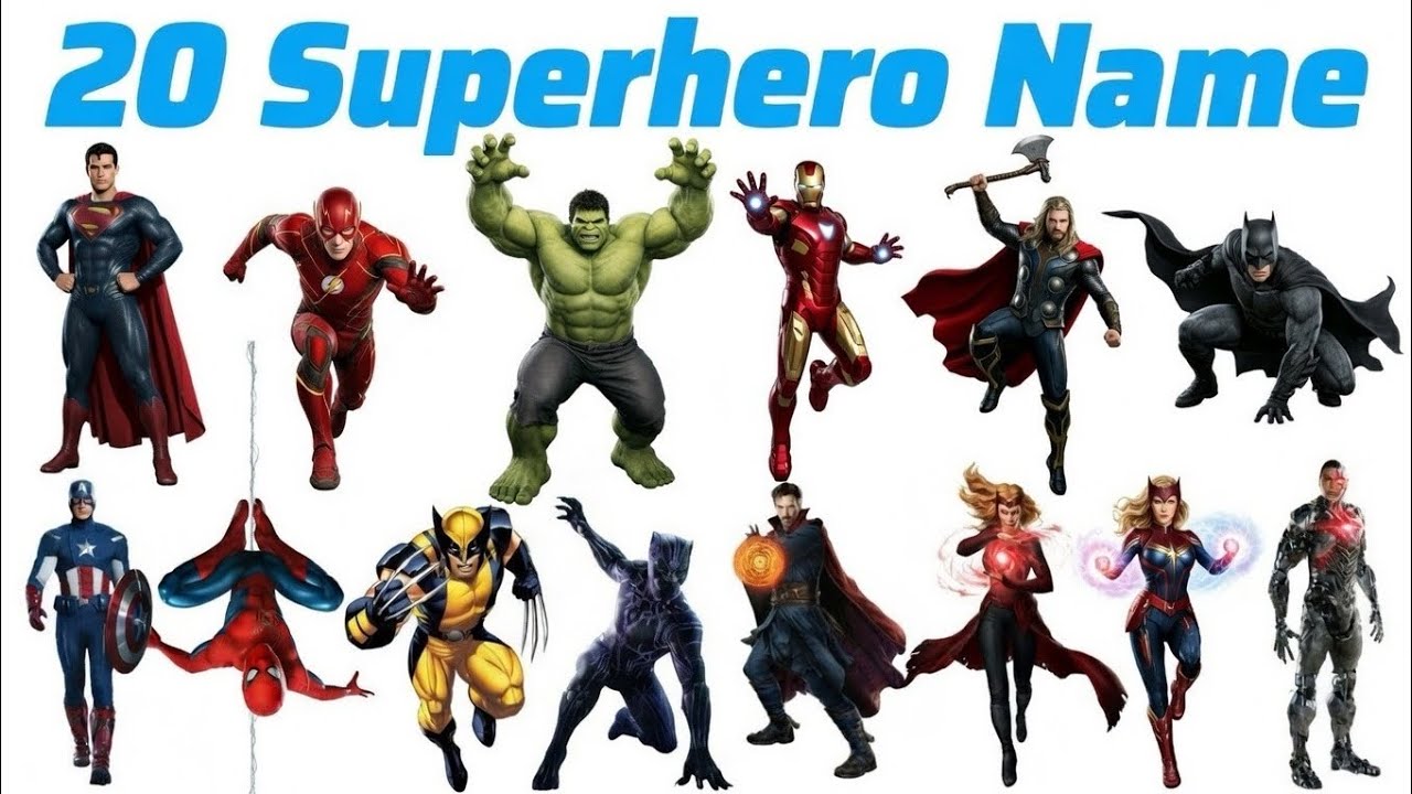 Superhero Names in English and Hindi 🦸‍♀️ | Superheroes for Kids | Kids Learning Video 