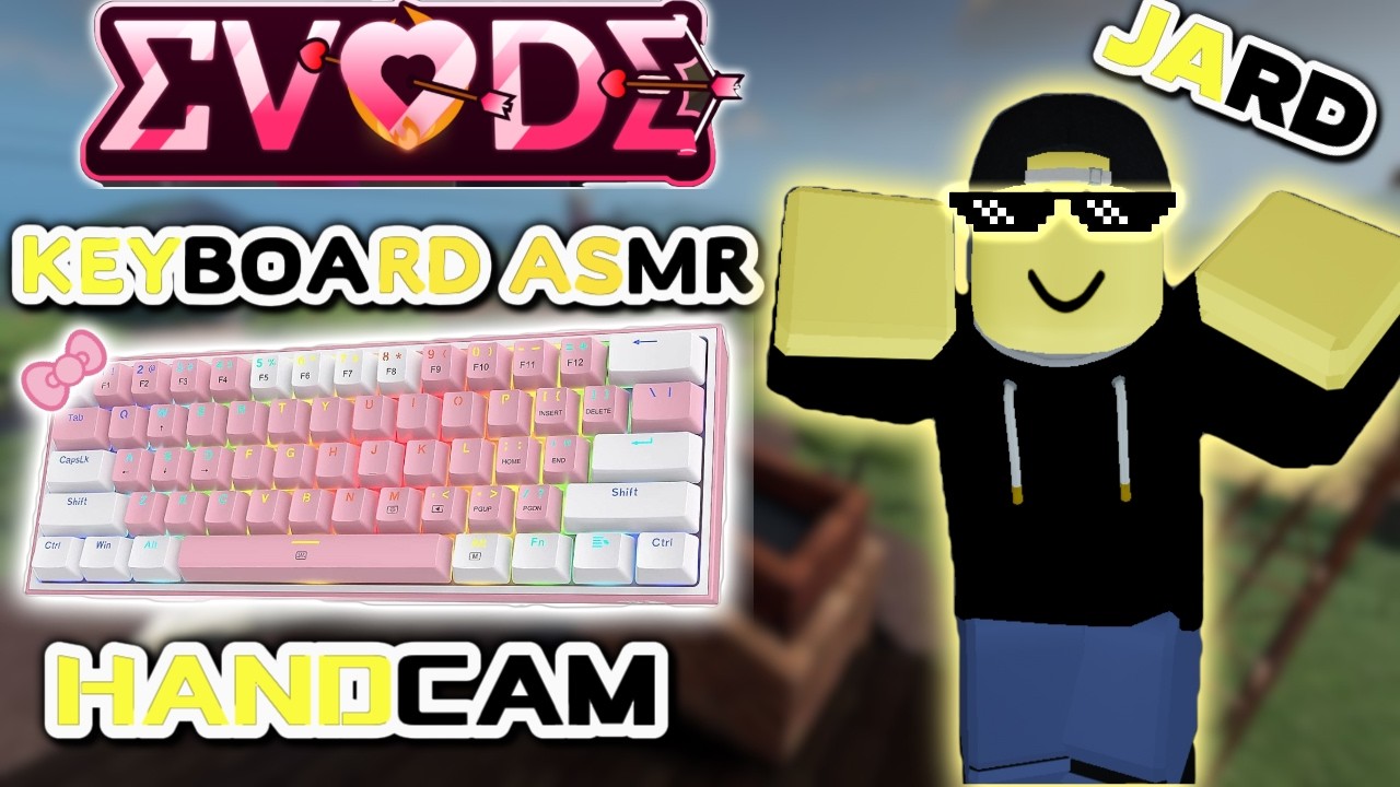 EVADE KEYBOARD ASMR + HANDCAM | K617 FIZZ PINK #65 ⌨️🎀