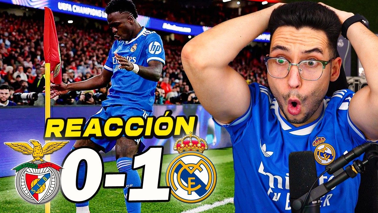 REACCIONES DE UN HINCHA al Benfica vs Real Madrid 0-1 *BAILA VINI* | ByDiegoX10