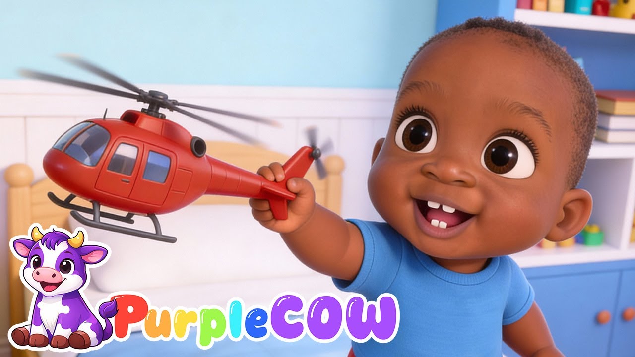 Helicopter Song | Songs For Kids | Purple Cow Nursery Rhymes and Kids Songs