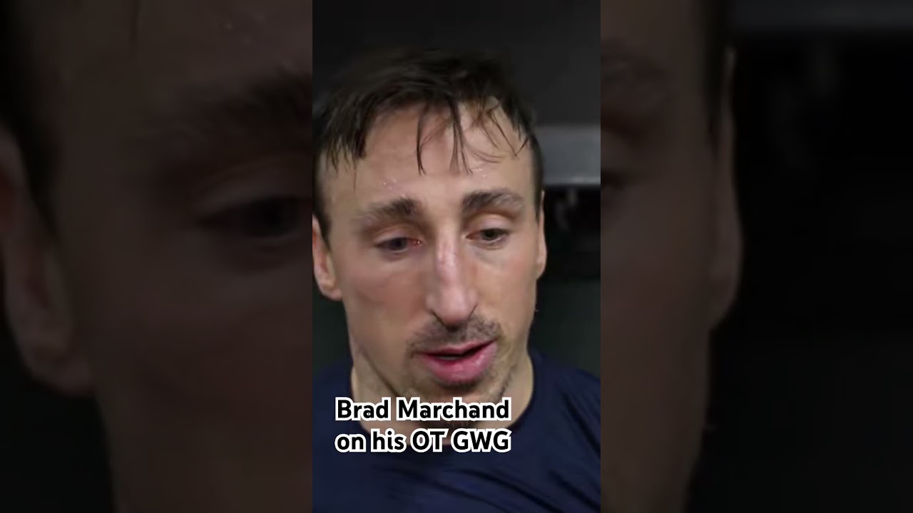 Brad Marchand on his OT GWG in the Cats 4-3 win at MIN on Saturday!