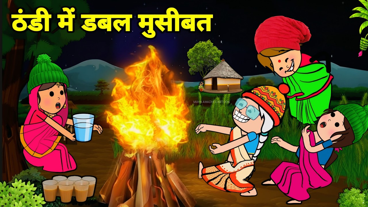ठंडी में डबल मुसीबत ललका जीजी के 🤪 अवधी कॉमेडी 🤪 Maya Awadhi Cartoon 