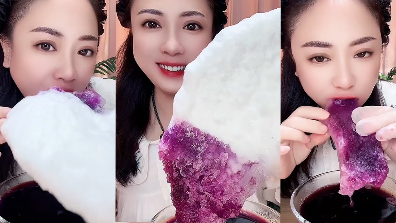 Ajing / ASMR ICE EATING / ASMR MUKBANG ICE EATING SOUNDS FROM THE FROZEN WATER