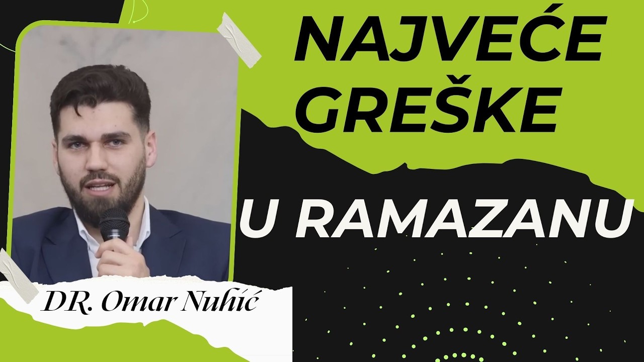 Ovo uništava tvoj Ramazan - dr. Omar Nuhić