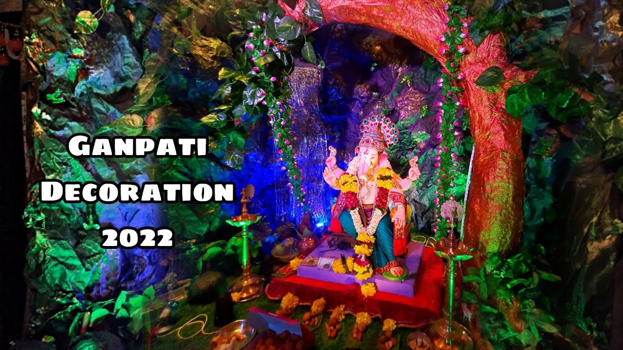 Eco-Friendly Home Ganpati Decoration 2022 || इको फ्रेंडली घरगुती गणपती सजावट २०२२ || Decoration Idea