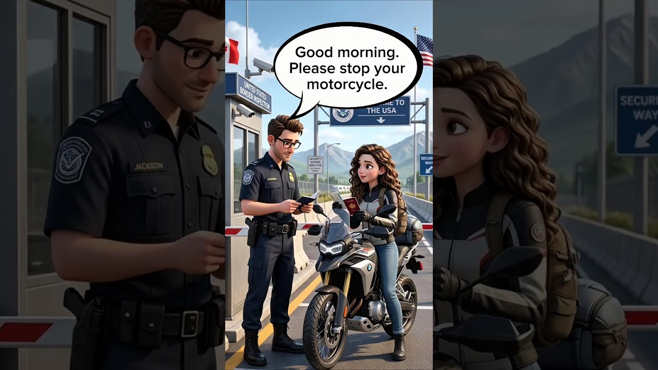 Border Checkpoint Conversation | Easy English Speaking Practice for Beginners #learnenglish #english