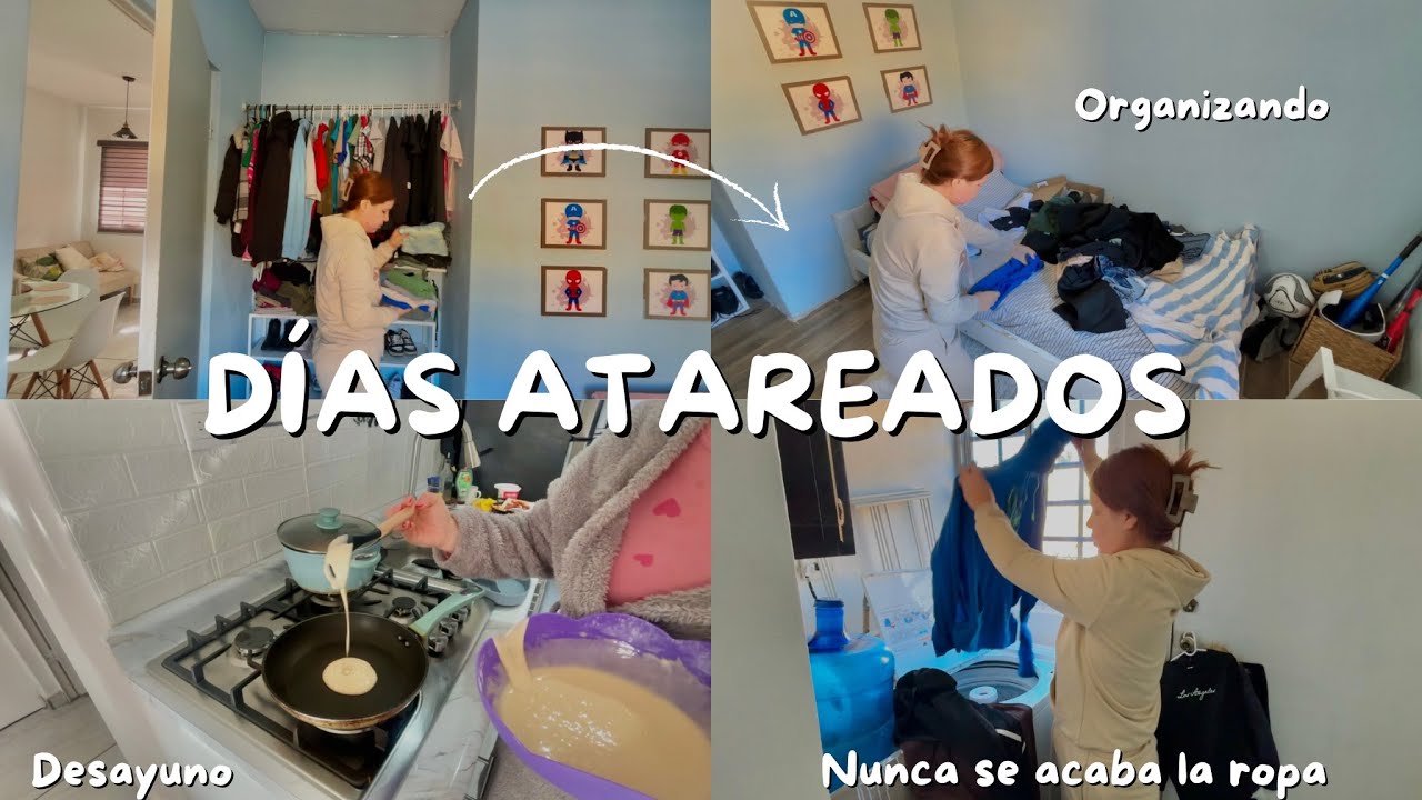 VOLVIMOS CON LA RUTINA ATAREADA 🥲 Organizando el clóset de los hombres de la casa🏠 Más ropa nueva❌