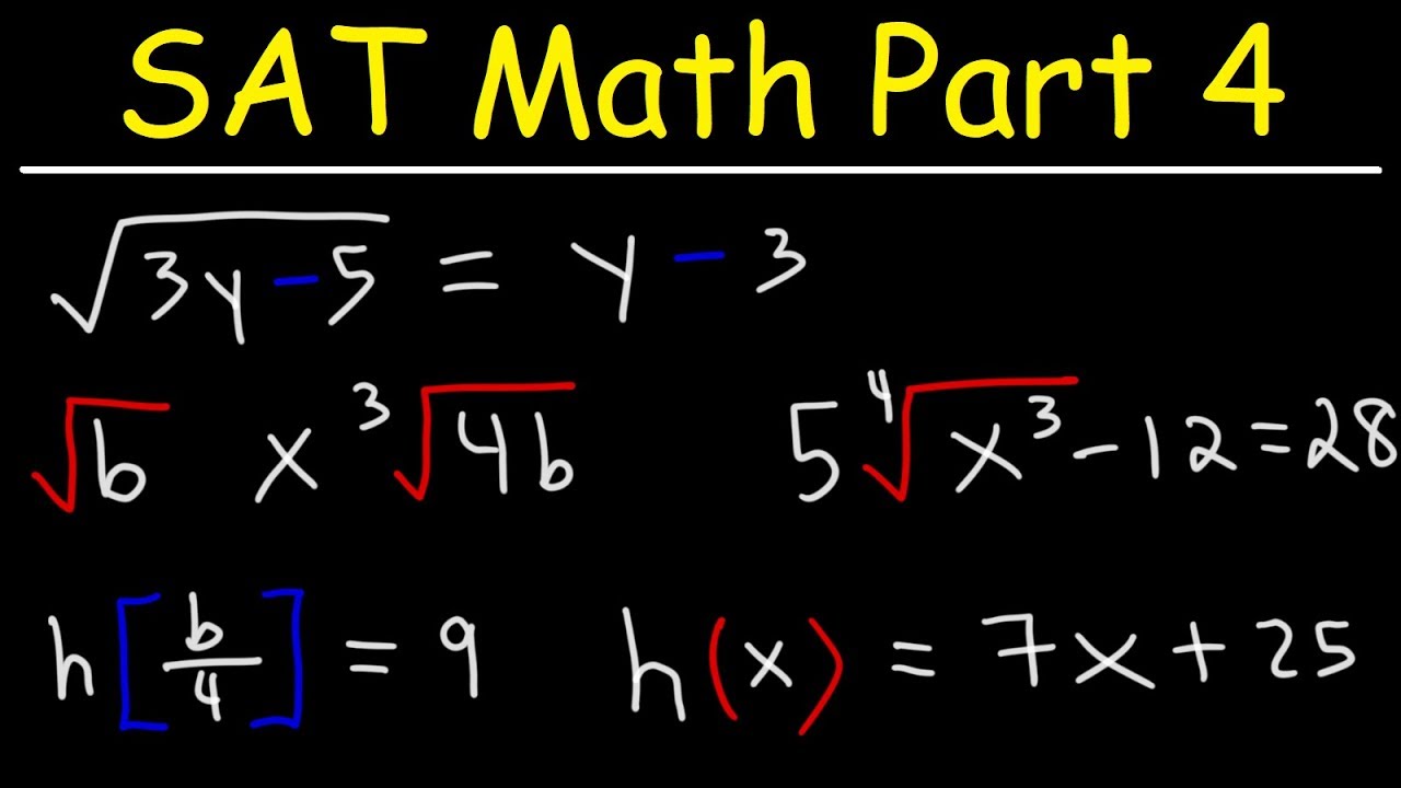 Solving Radical Equations and Plugging In Numbers - SAT Math Part 4