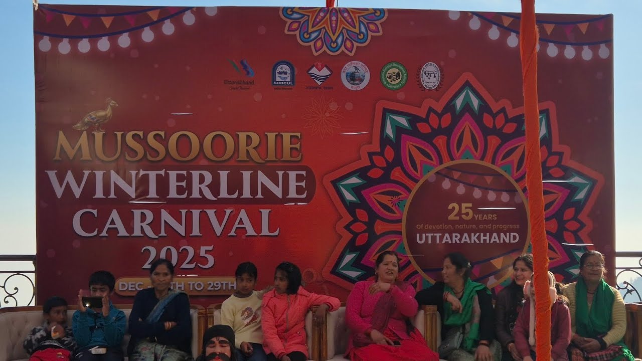 Mussoorie winterline carnival 2025 🎊🤩👌#viralvideo #mountains #himalayas 