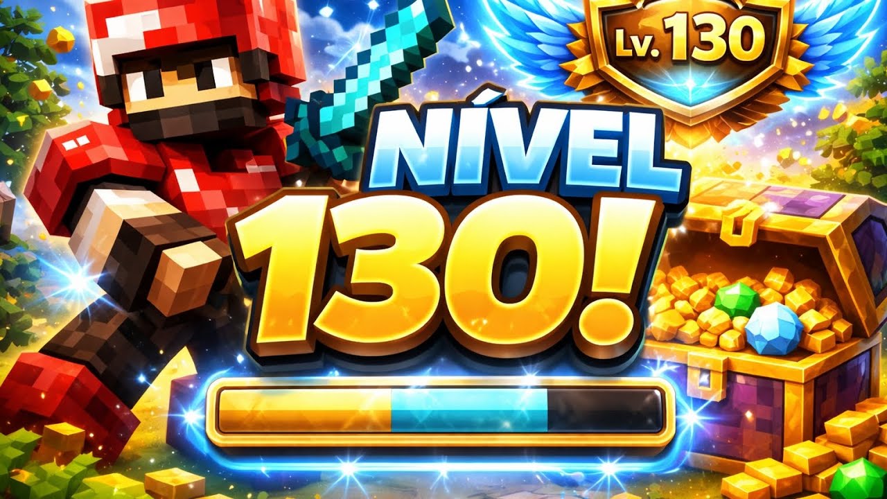 Peguei Nível 130 no Bedwars do StarDix ⭐