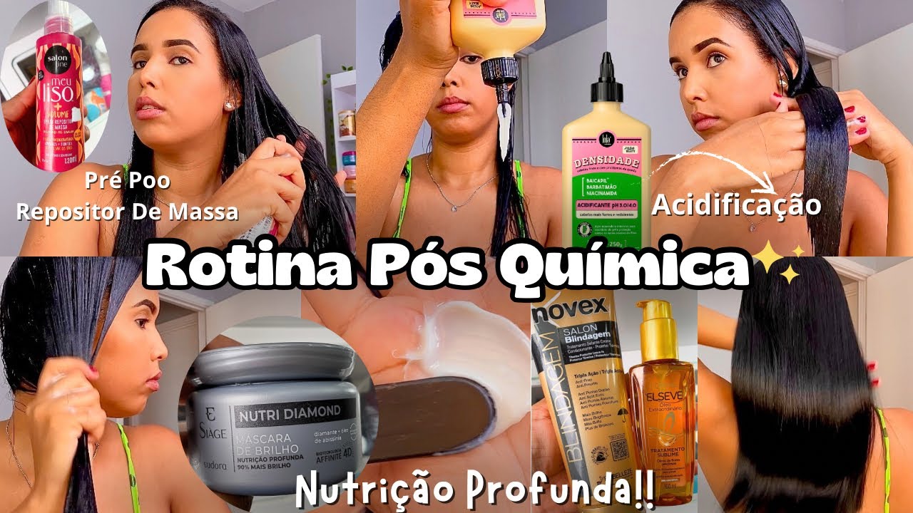 ROTINA CAPILAR PÓS QUÍMICA | Como ficou o cabelo após o alisamento com tioglicolato de amônia.