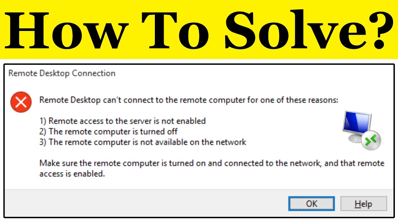 How To Fix Remote Desktop Connection Is Not Working in Windows 11