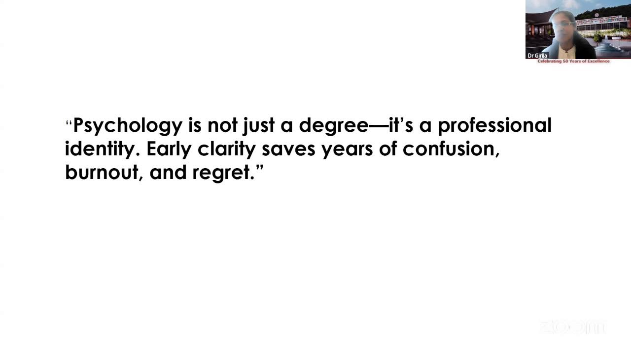 Webinar | Career Compass: Choosing and Growing Your Psychology Career Path Early | Dr. Girija Mahale