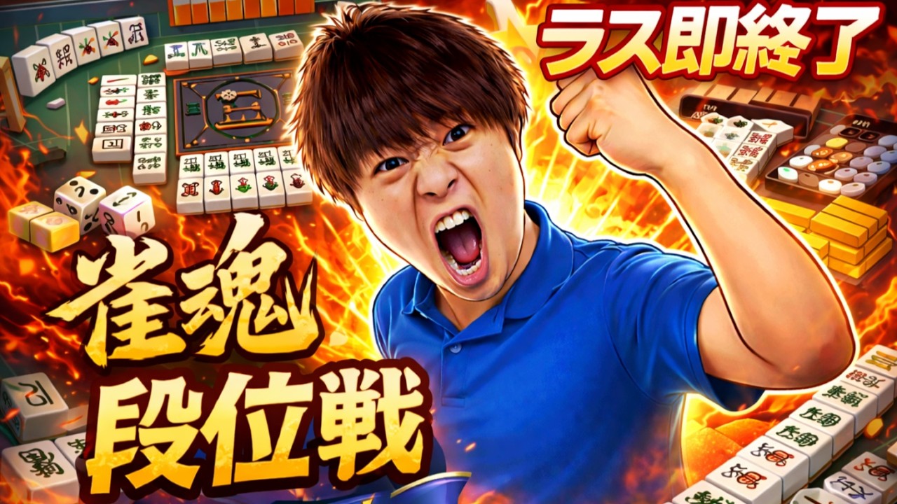 【雀魂玉の間段位戦143】ラスったら即終了(豪2 1378) #麻雀 #雀魂 #段位戦 #配信