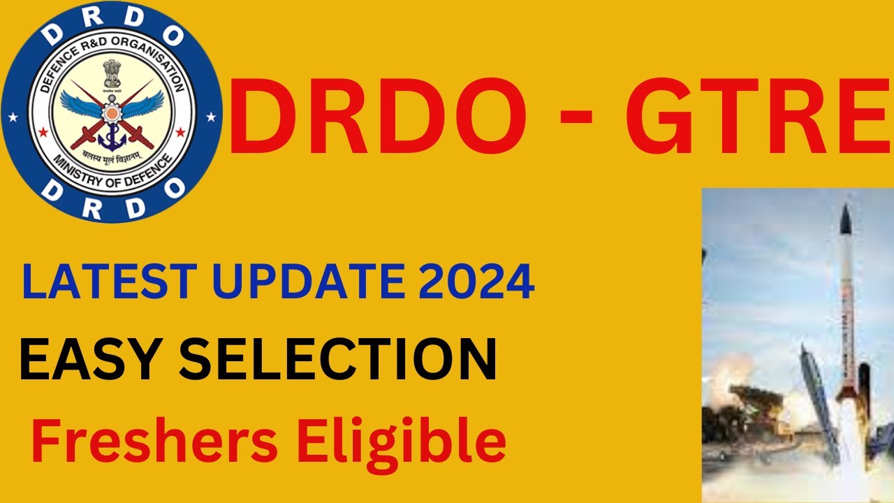DRDO GTRE Recruitment 2024 🔥🔥 | EASY Selection | No Interview, No Exam #latestjobs
