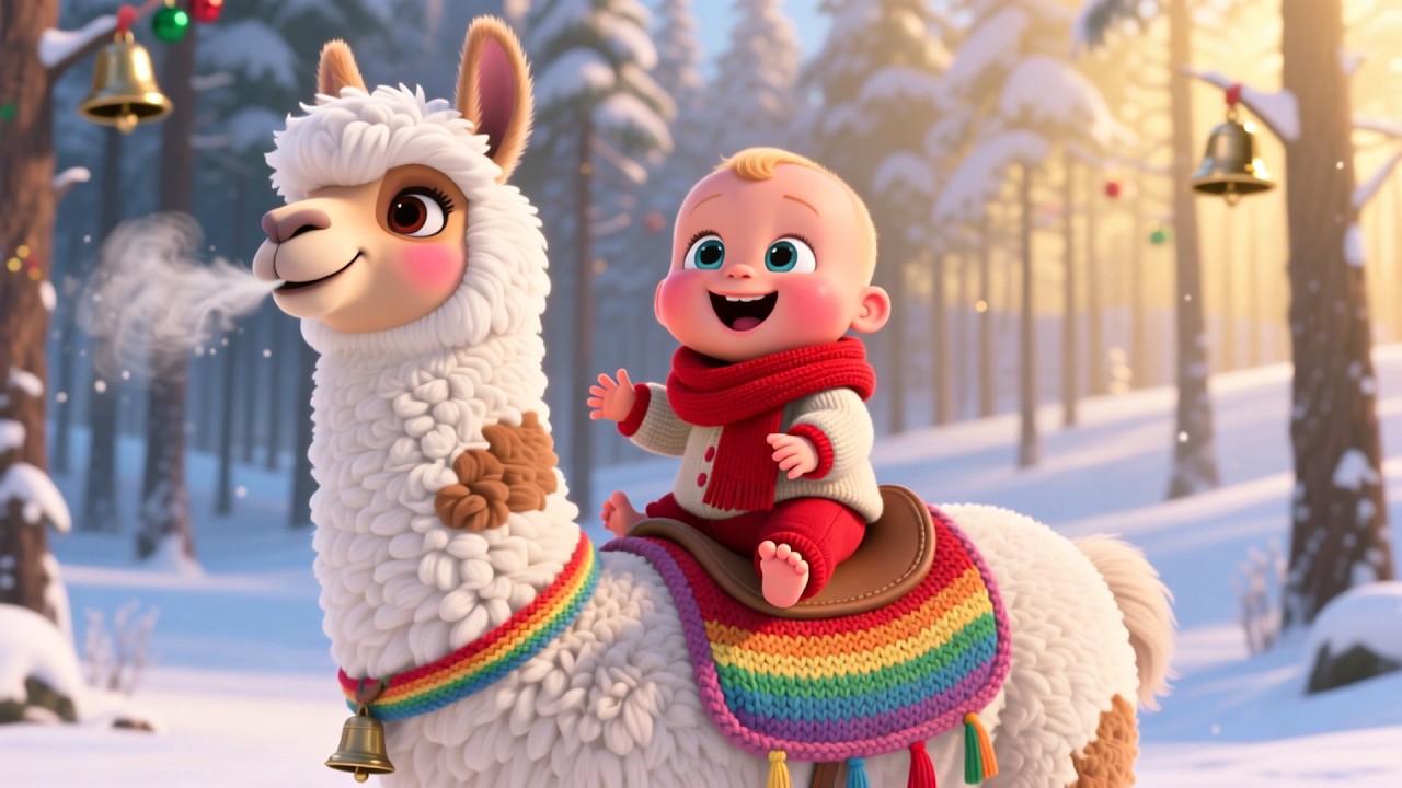 Llama Cozy Xmas Ride 🎄🦙 | Fun Christmas Song for Kids | Nursery Rhyme