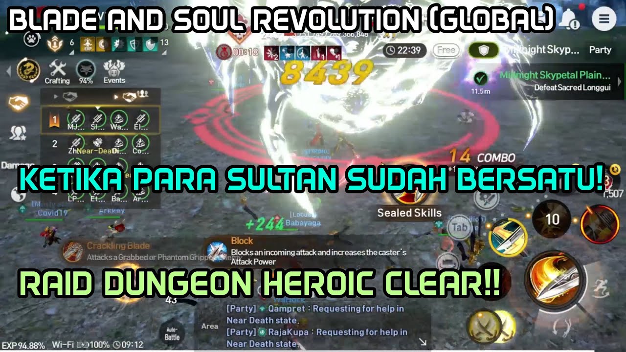 BLADE AND SOUL REVOLUTION (GL) - KETIKA PARA SULTAN  BERSATU, RAID DUNGEON HEROIC PUN LEWAT CUY!!