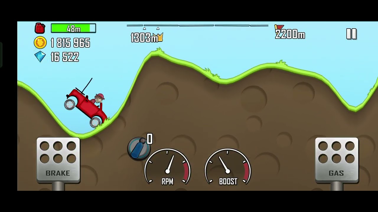 Hill climb game.    New record 😁😁.     #gamming #hillclimbracing 