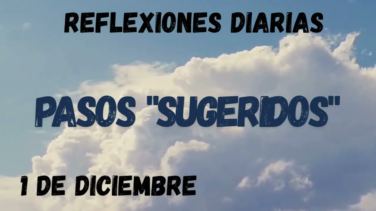 Reflexiones Diarias 1 de Diciembre PASOS "SUGERIDOS" 
