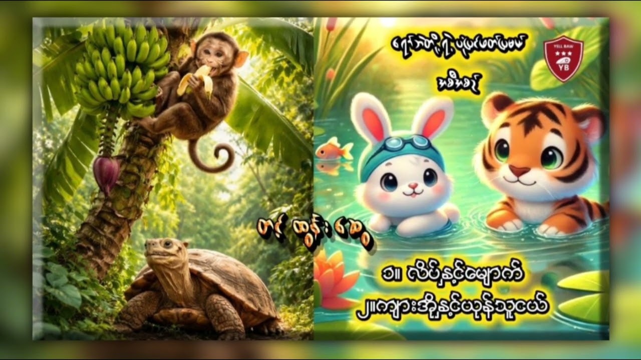 ၁။လိပ်နှင့်မျောက်|၂။ကျားအိုနှင့်ယုန်သူငယ်|တင့်ထွန်းဆွေ|ကင်မ် 