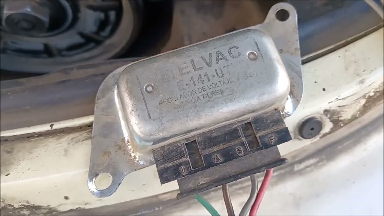 Regulador Externo de Voltaje ELVAC E-141-UT para Vochito con Diagrama