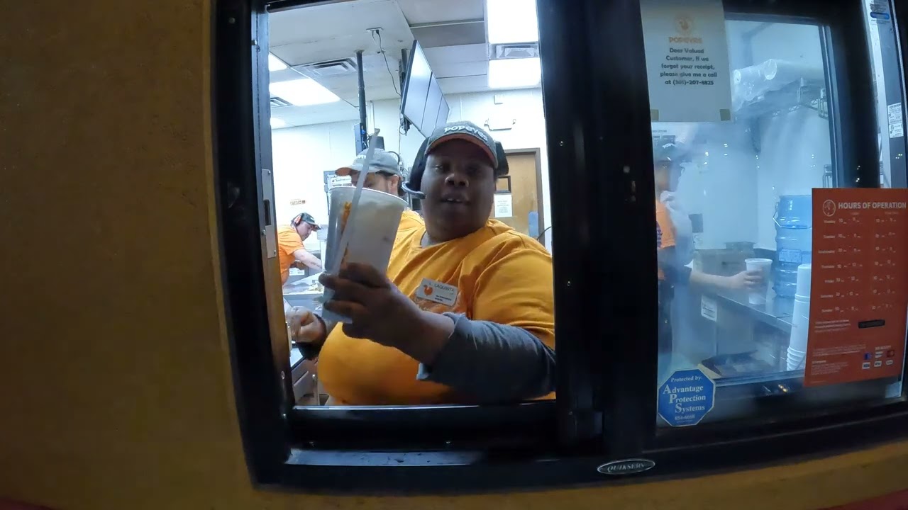Popeyes Drive Thru, Spicy Chicken Sandwich, Pepsi, Red Beans & Rice, Corpus Christi, Texas, NGH10004