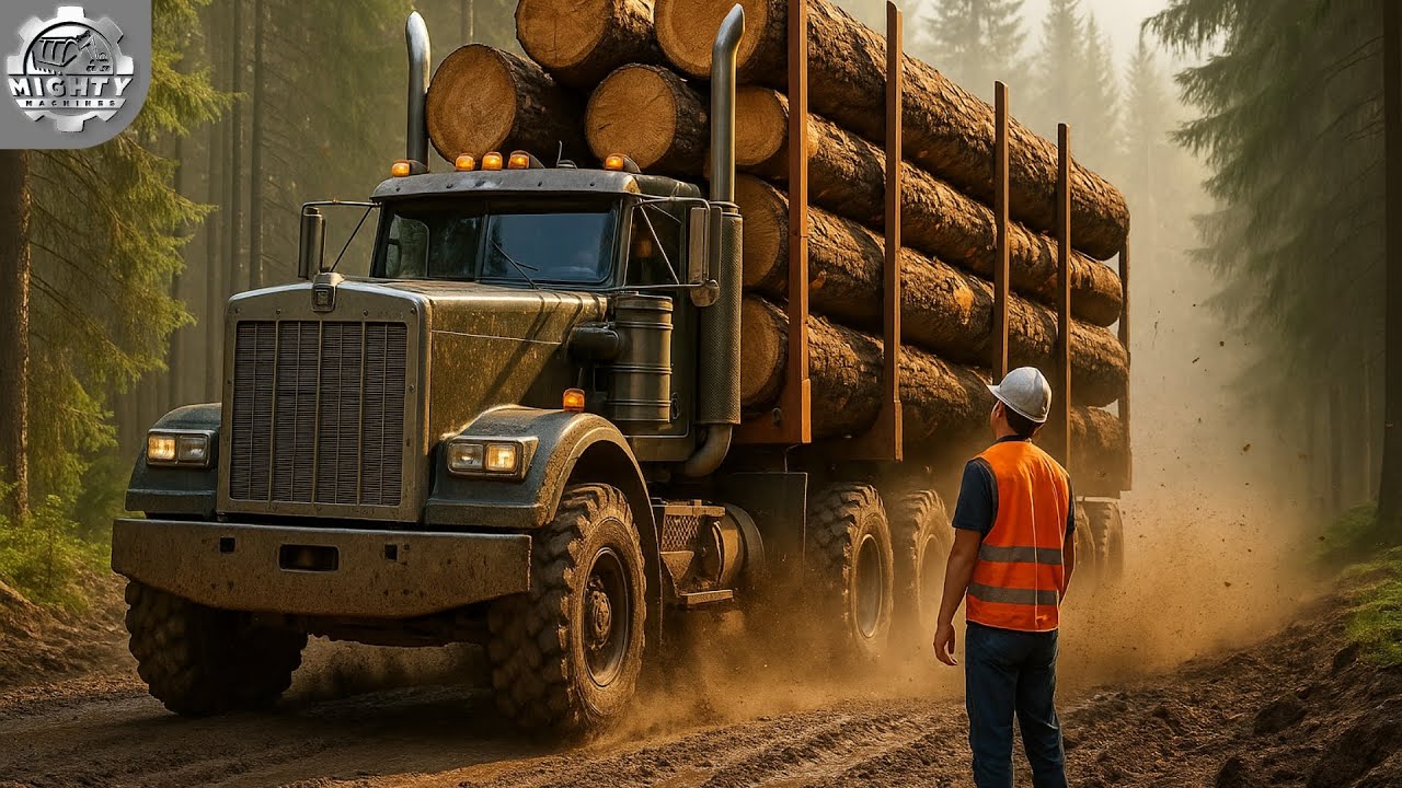 The World’s Biggest Logging Trucks in Action – The ULTIMATE Heavy Logging Truck Showdown!