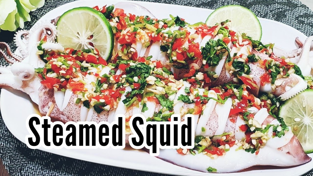 Cumi/Sotong Kukus Limau / Thai Style Steam Squid Recipe