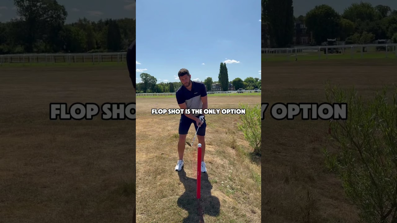 Flop shot is the only option 