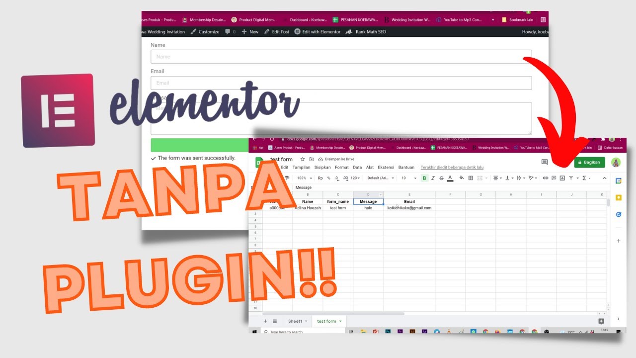MENGHUBUNGKAN FORM ELEMENTOR PRO DENGAN GOOGLE SPREADSHEET TANPA TAMBAHAN PLUGIN APAPUN