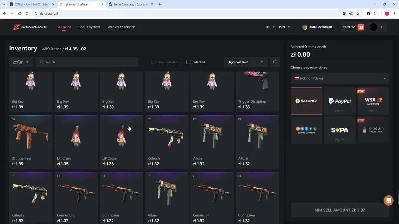 Jak używałem i używam skinplace, żeby na tym zarabiać