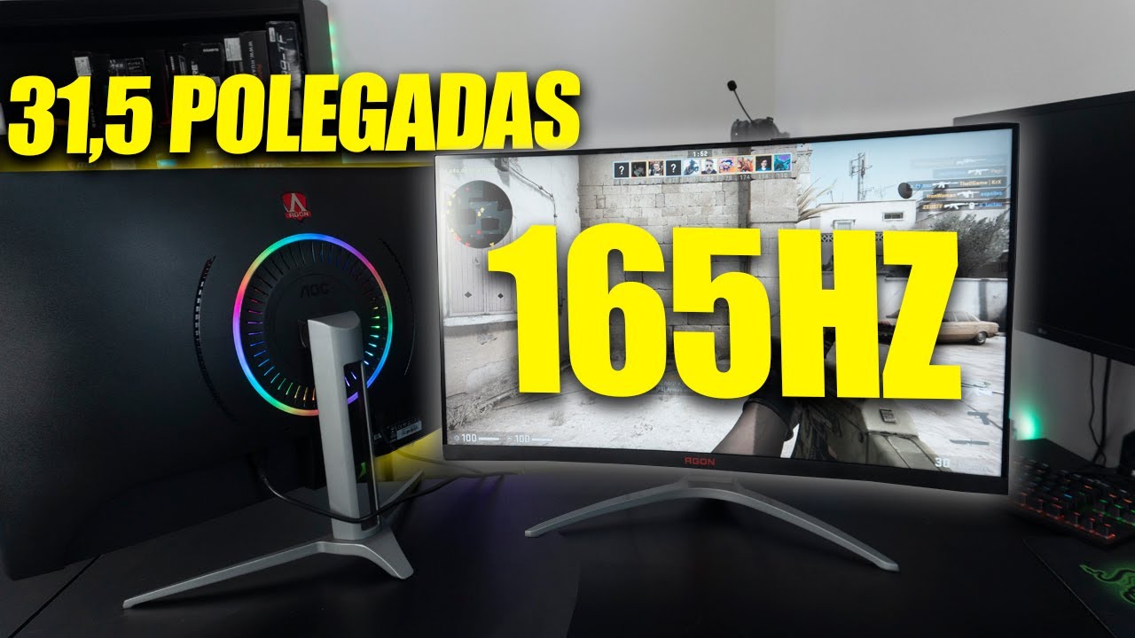 MONITOR GAMER GIGANTE COM 165HZ, VALE A PENA 👀?  AOC AG323FCXE
