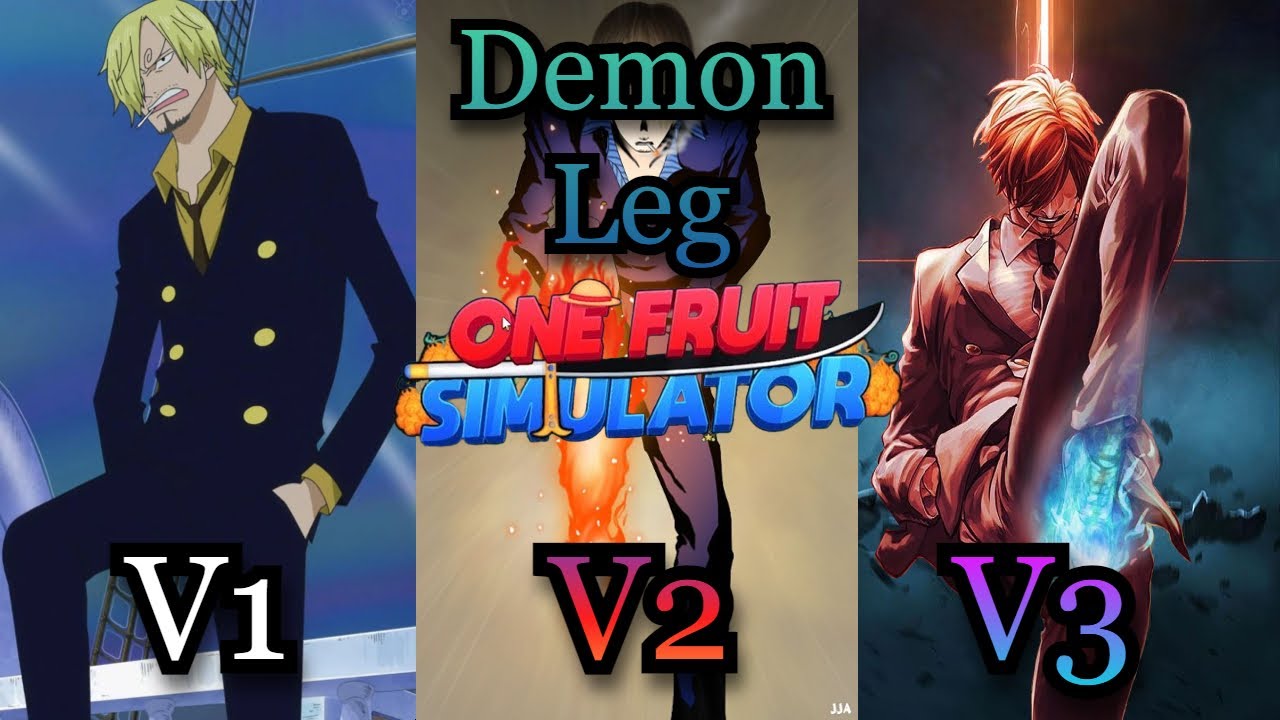 COMO PEGAR DEMON LEG V2 E MASTERIZAR PARA V3! ONE FRUIT SIMULATOR!