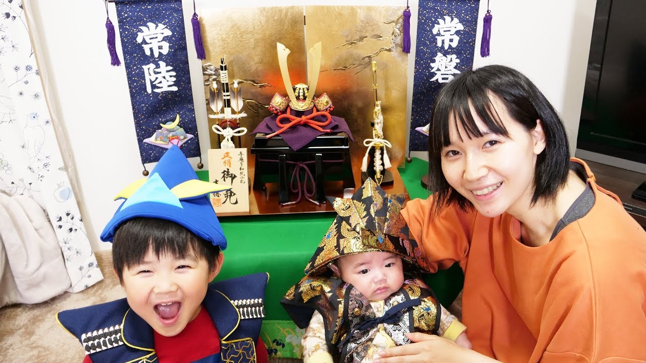 五月人形をかざったよ
