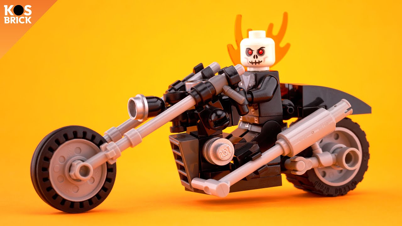 Lego Ghost Rider Motorbike / Motorcycle part 2 (Tutorial)