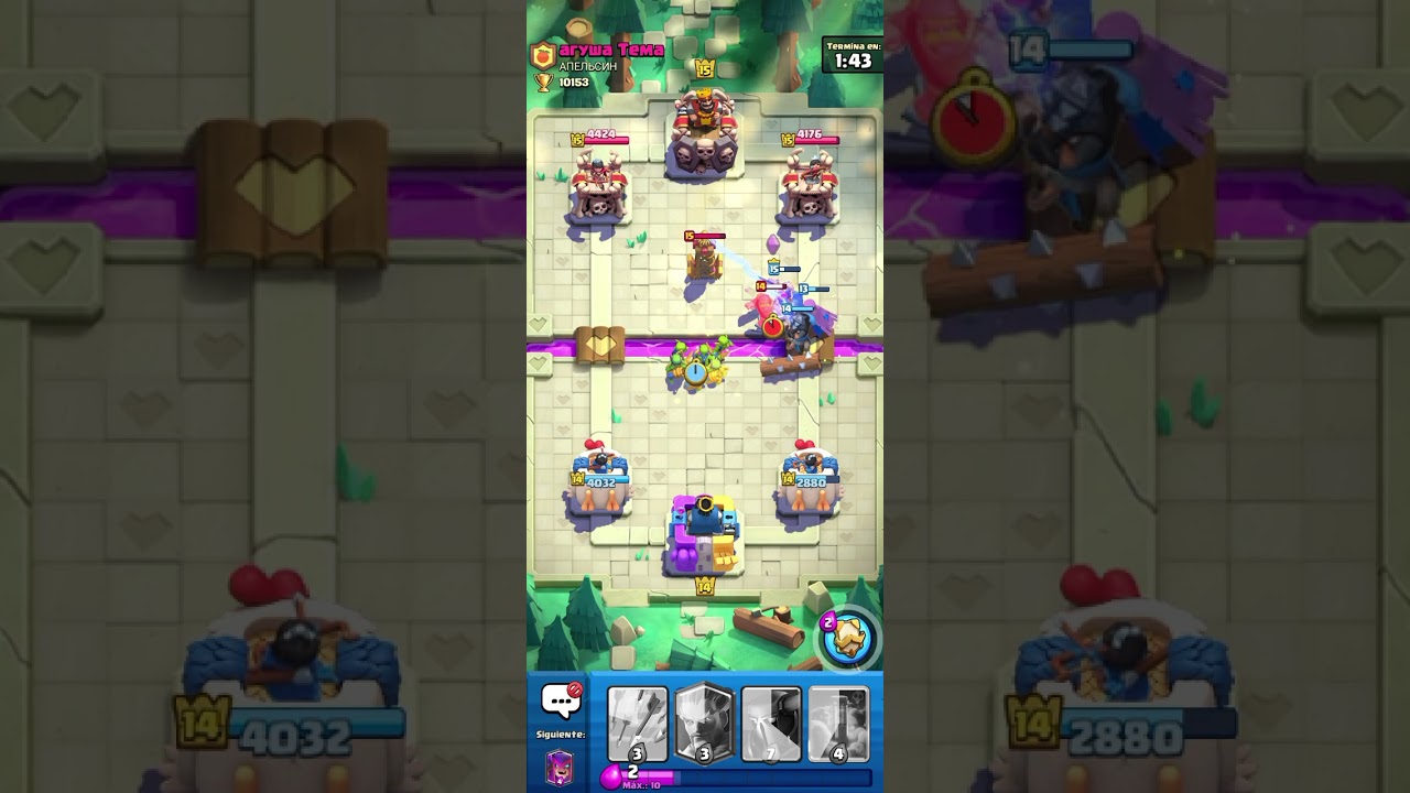 Increíble victoria contra cartas nivel 16 en CLASH ROYALE.  #gameplay 