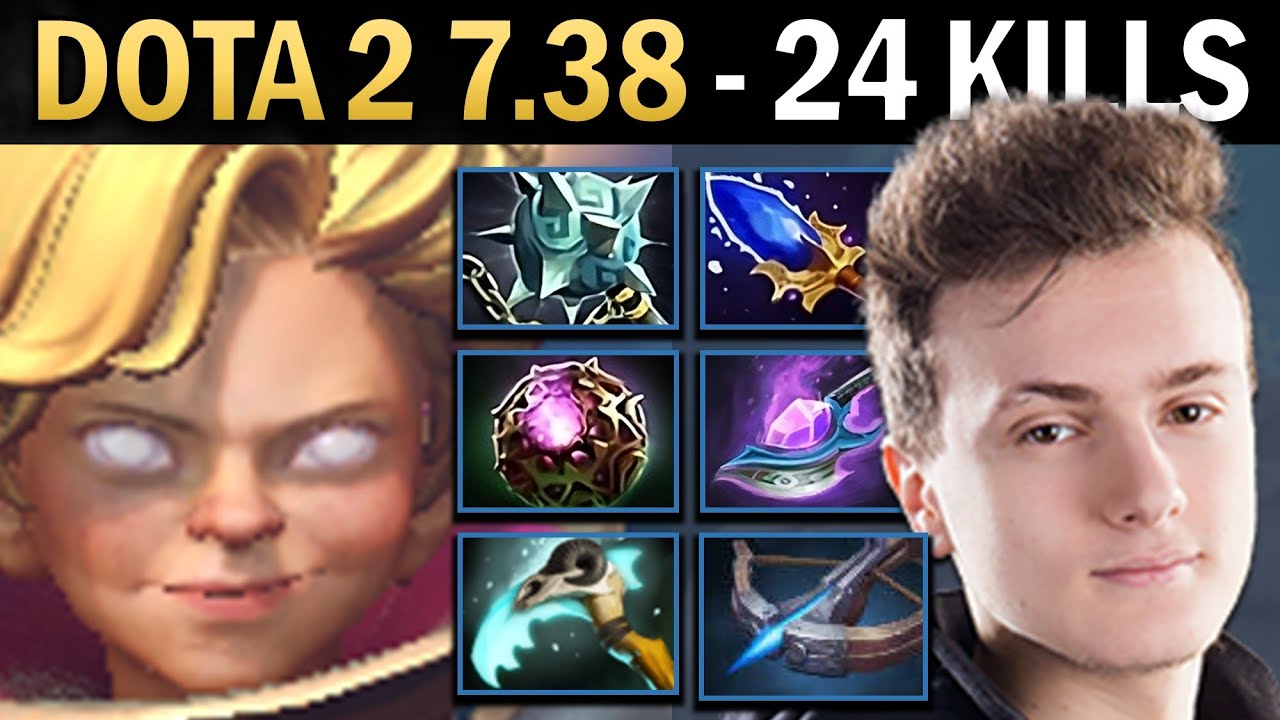 Invoker Gameplay Miracle with 24 Kills and Crossbow - Dota 7.38