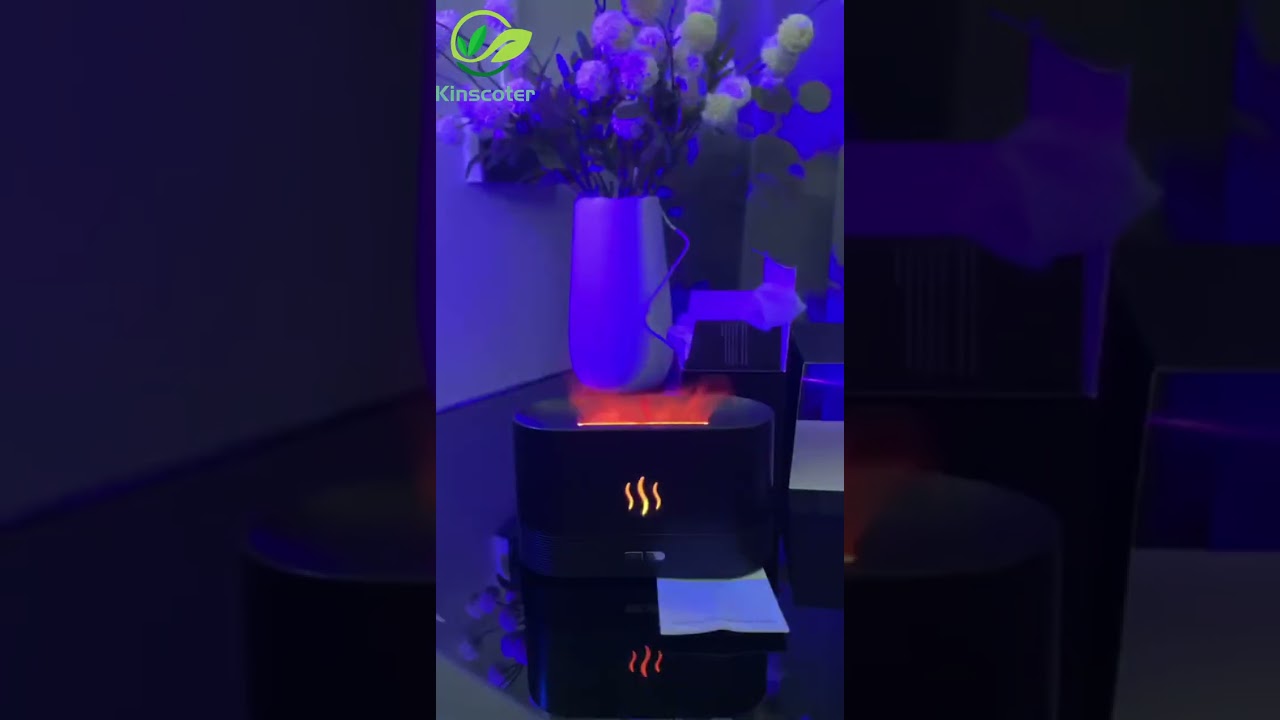 Amazon Flame Aroma Diffuser 180ml 2023 most Popular Aroma Humidifier Fire Cool Mist Sprayer