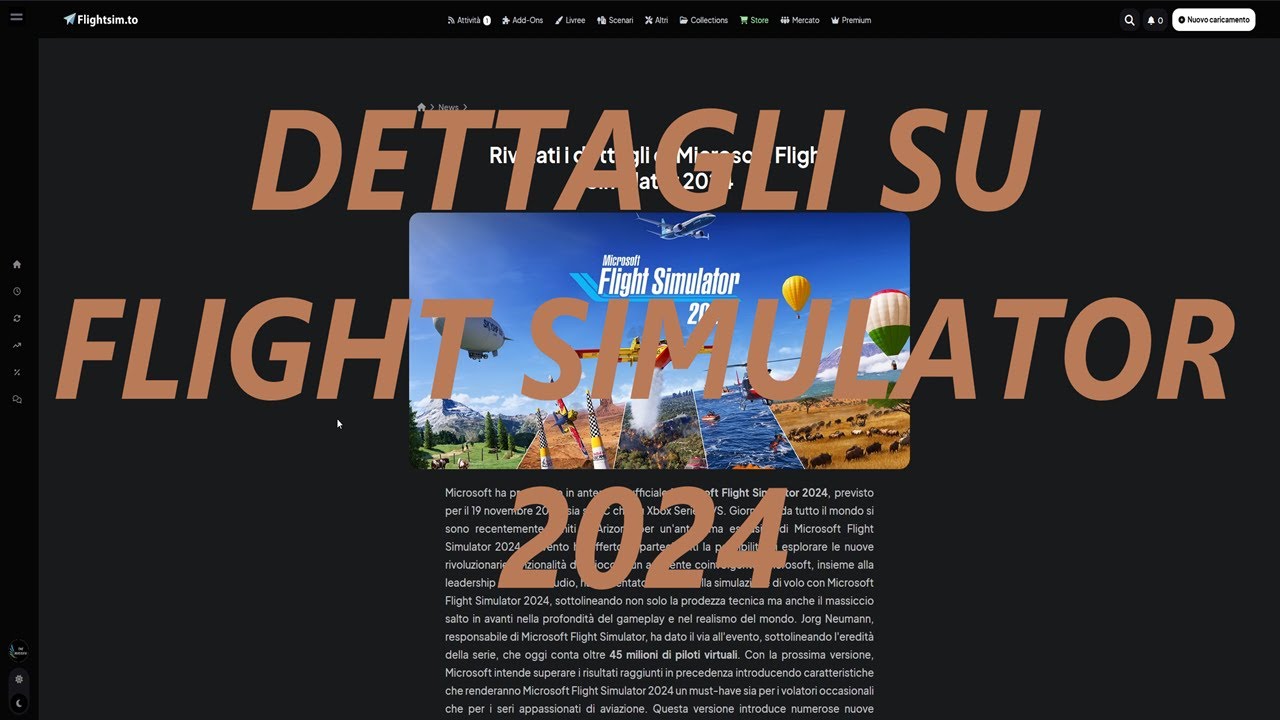 MSFS: Flight Simulator 2024. I primi dettagli.