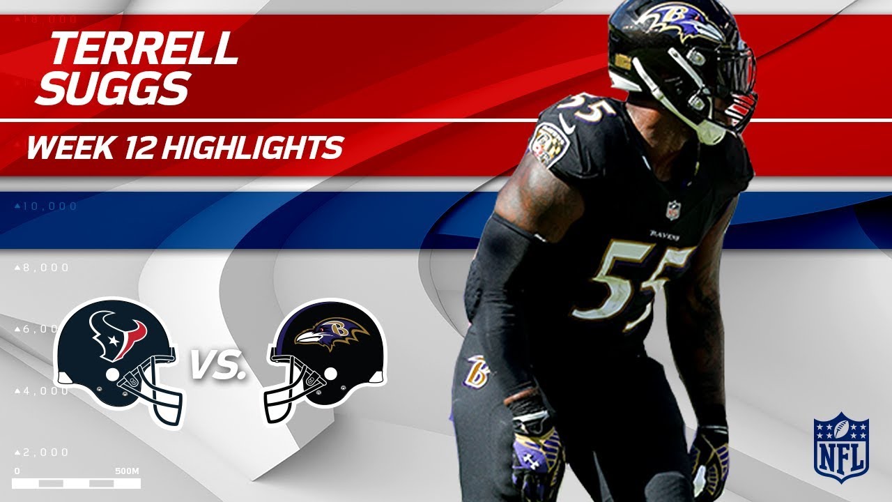 Terrell Suggs Gets 2 Sacks & 1 Forced Fumble vs. Houston! | Texans vs. Ravens | Wk 12 Player HLs