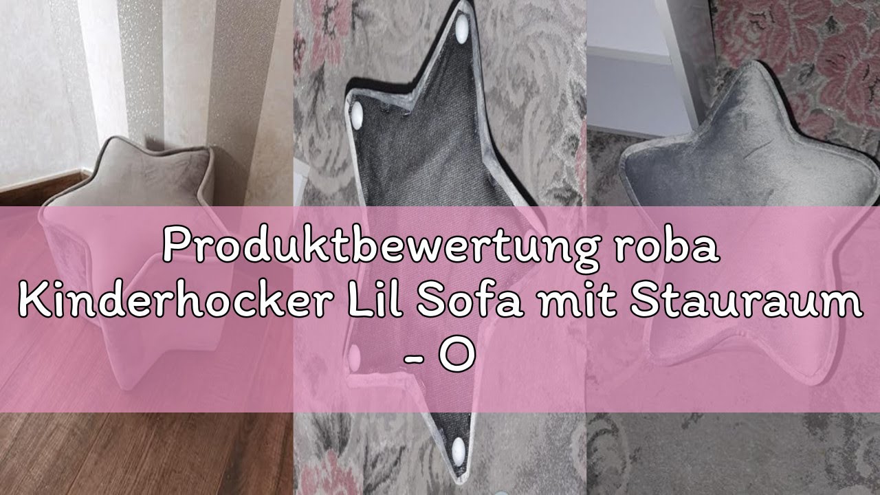 Produktbewertung roba Kinderhocker Lil Sofa mit Stauraum - Ovaler Hocker in blauem Samtstoff - Polst