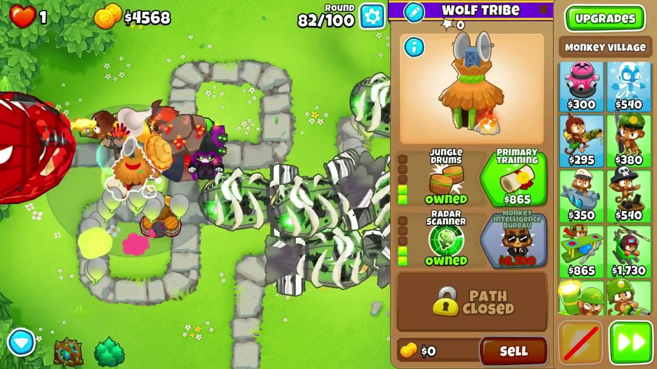 BTD6 | chimps Monkey Meadow | Obyn